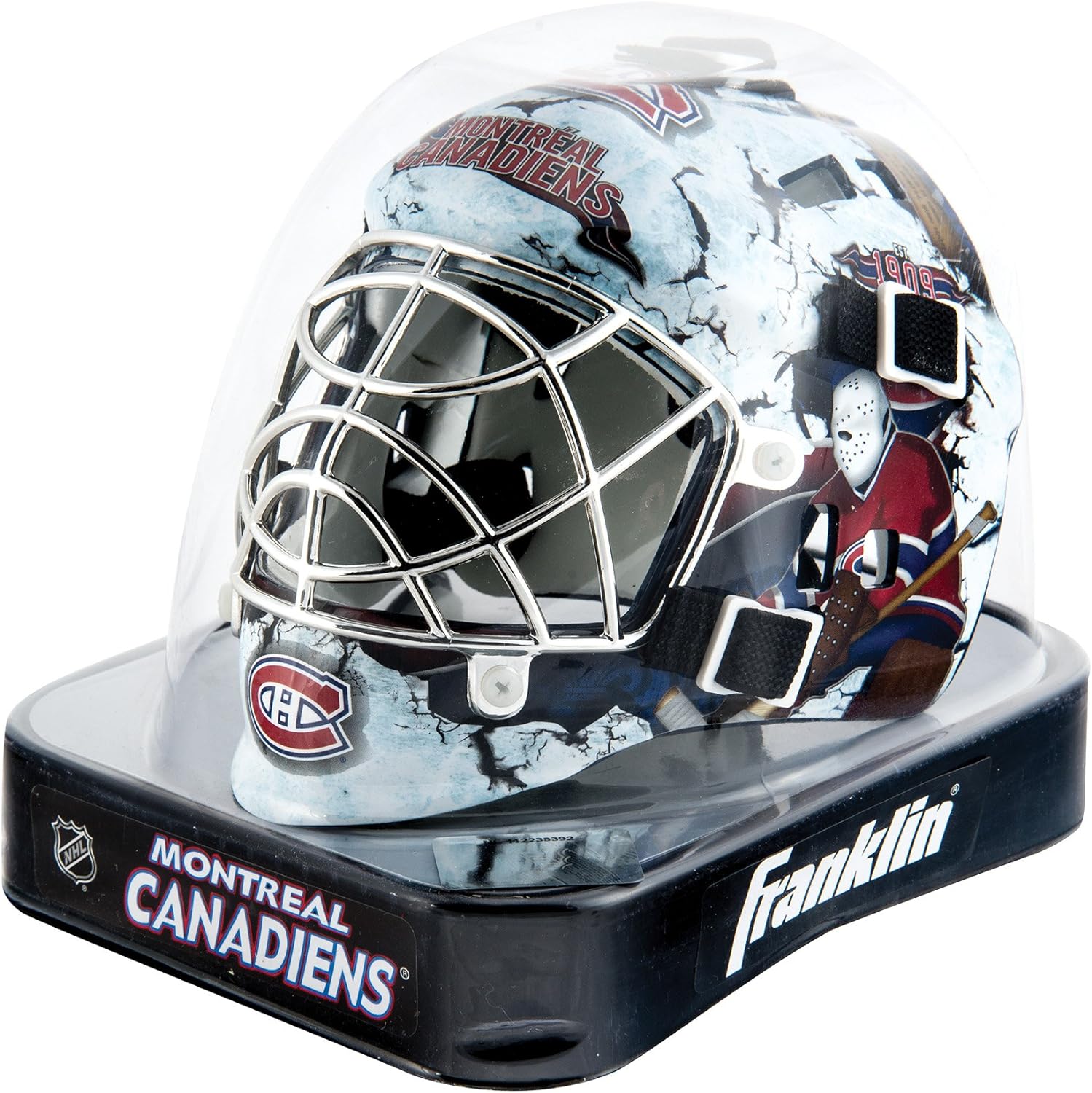 Franklin Sports NHL Team Logo Mini Hockey Goalie Mask with Case - Collectible Goalie Mask with Official NHL Logos and Colors