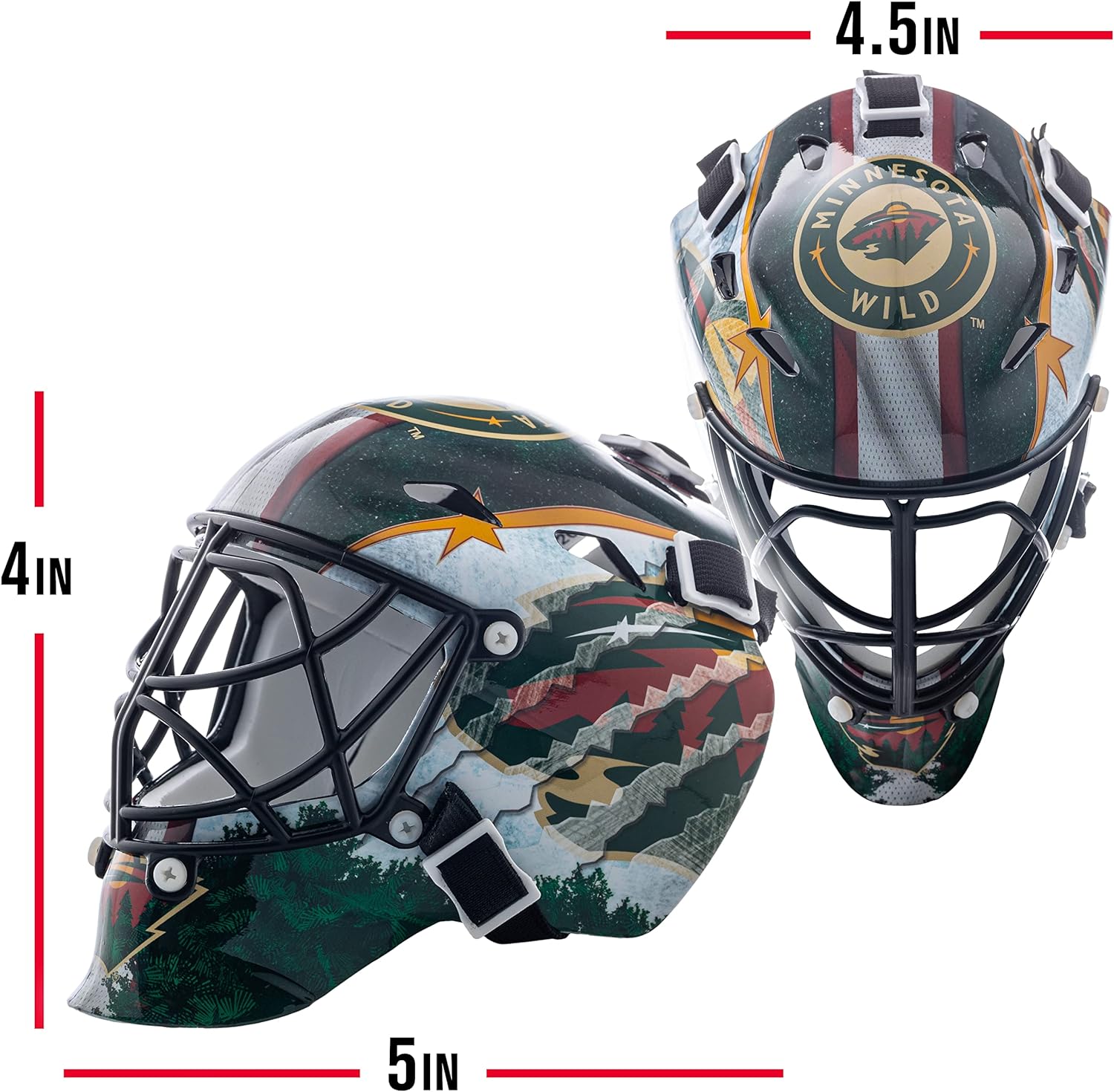 Franklin Sports NHL Team Logo Mini Hockey Goalie Mask with Case - Collectible Goalie Mask with Official NHL Logos and Colors