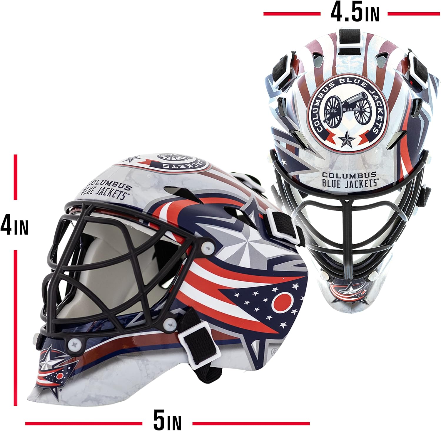 Franklin Sports NHL Team Logo Mini Hockey Goalie Mask with Case - Collectible Goalie Mask with Official NHL Logos and Colors