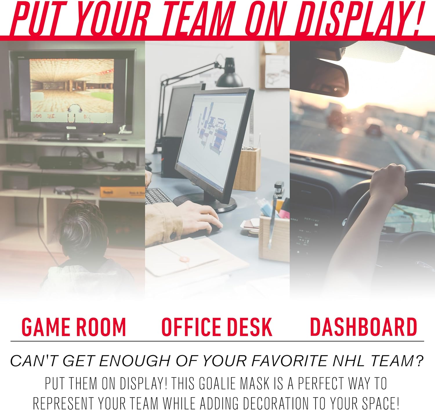 Franklin Sports NHL Team Logo Mini Hockey Goalie Mask with Case - Collectible Goalie Mask with Official NHL Logos and Colors