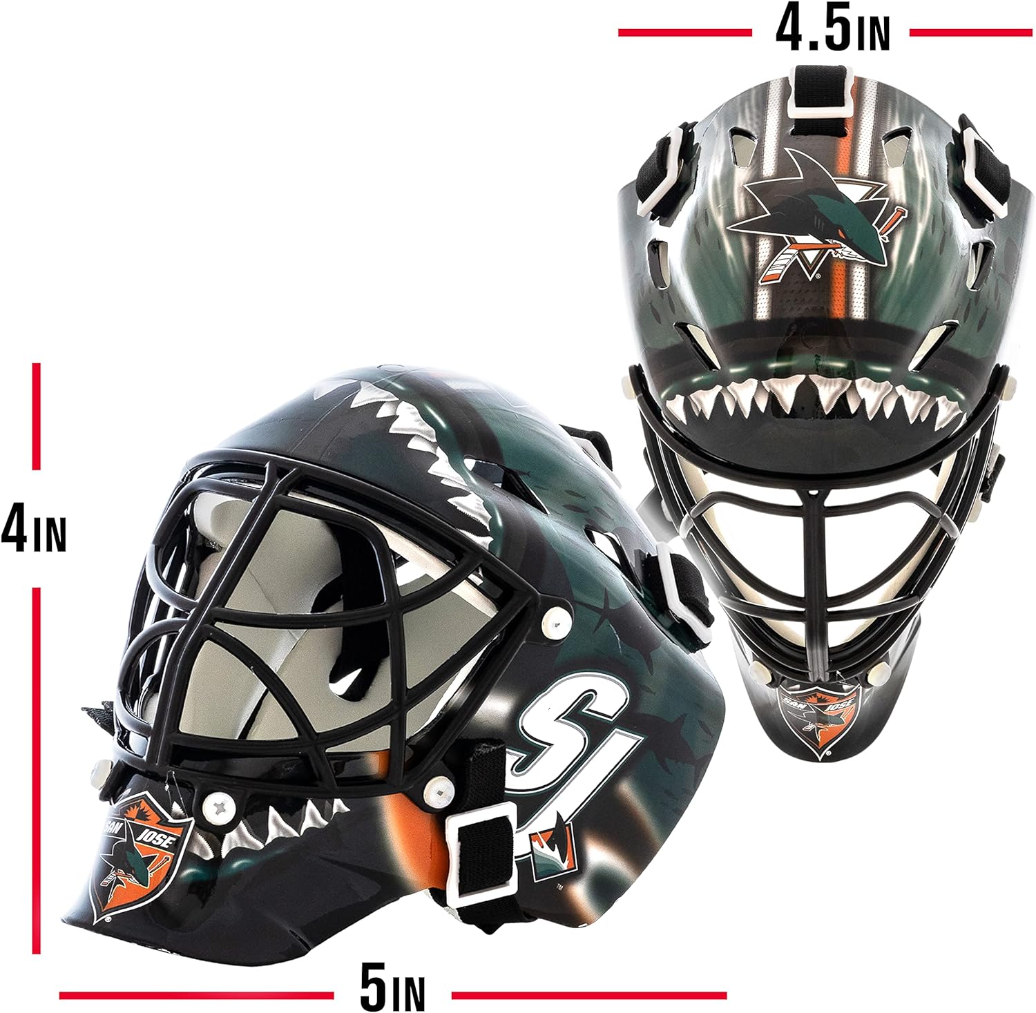Franklin Sports NHL Team Logo Mini Hockey Goalie Mask with Case - Collectible Goalie Mask with Official NHL Logos and Colors