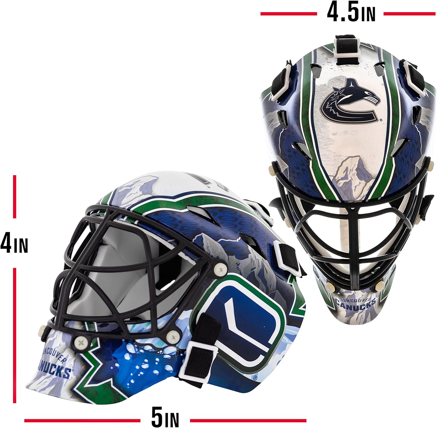 Franklin Sports NHL Team Logo Mini Hockey Goalie Mask with Case - Collectible Goalie Mask with Official NHL Logos and Colors