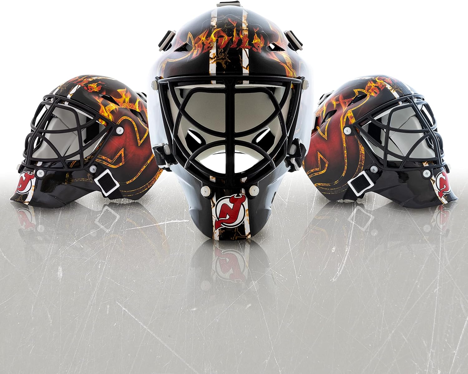 Franklin Sports NHL Team Logo Mini Hockey Goalie Mask with Case - Collectible Goalie Mask with Official NHL Logos and Colors