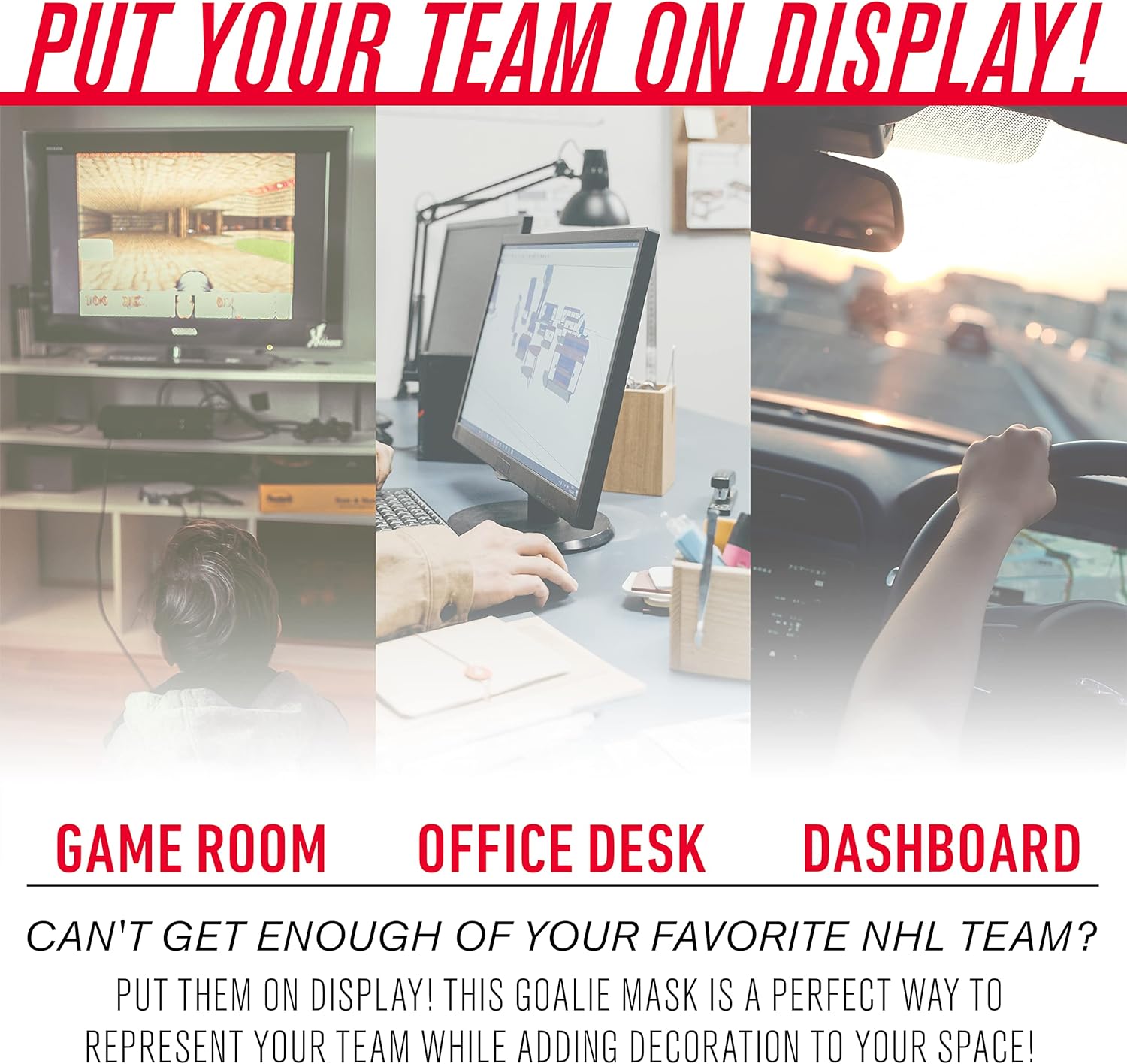 Franklin Sports NHL Team Logo Mini Hockey Goalie Mask with Case - Collectible Goalie Mask with Official NHL Logos and Colors