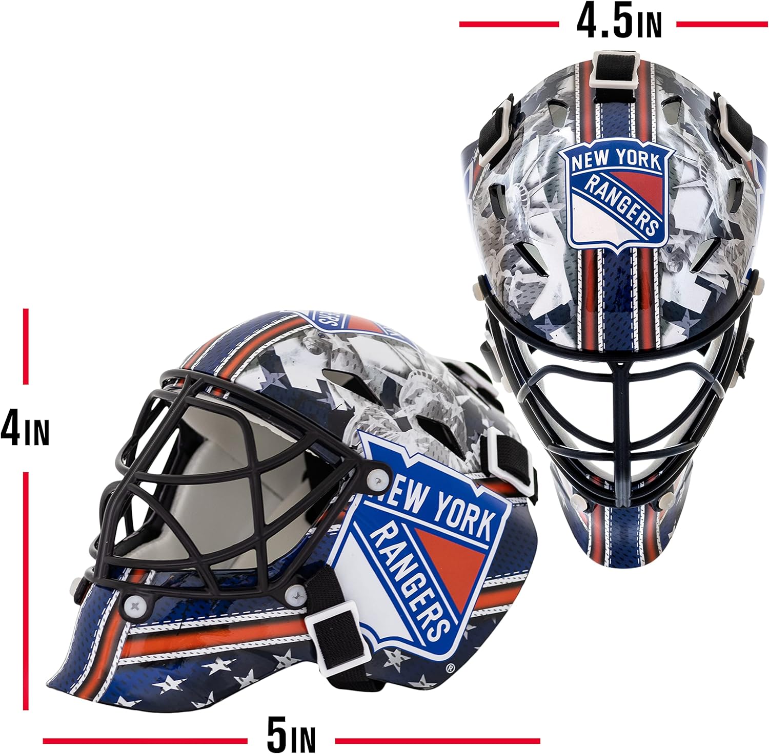 Franklin Sports NHL Team Logo Mini Hockey Goalie Mask with Case - Collectible Goalie Mask with Official NHL Logos and Colors