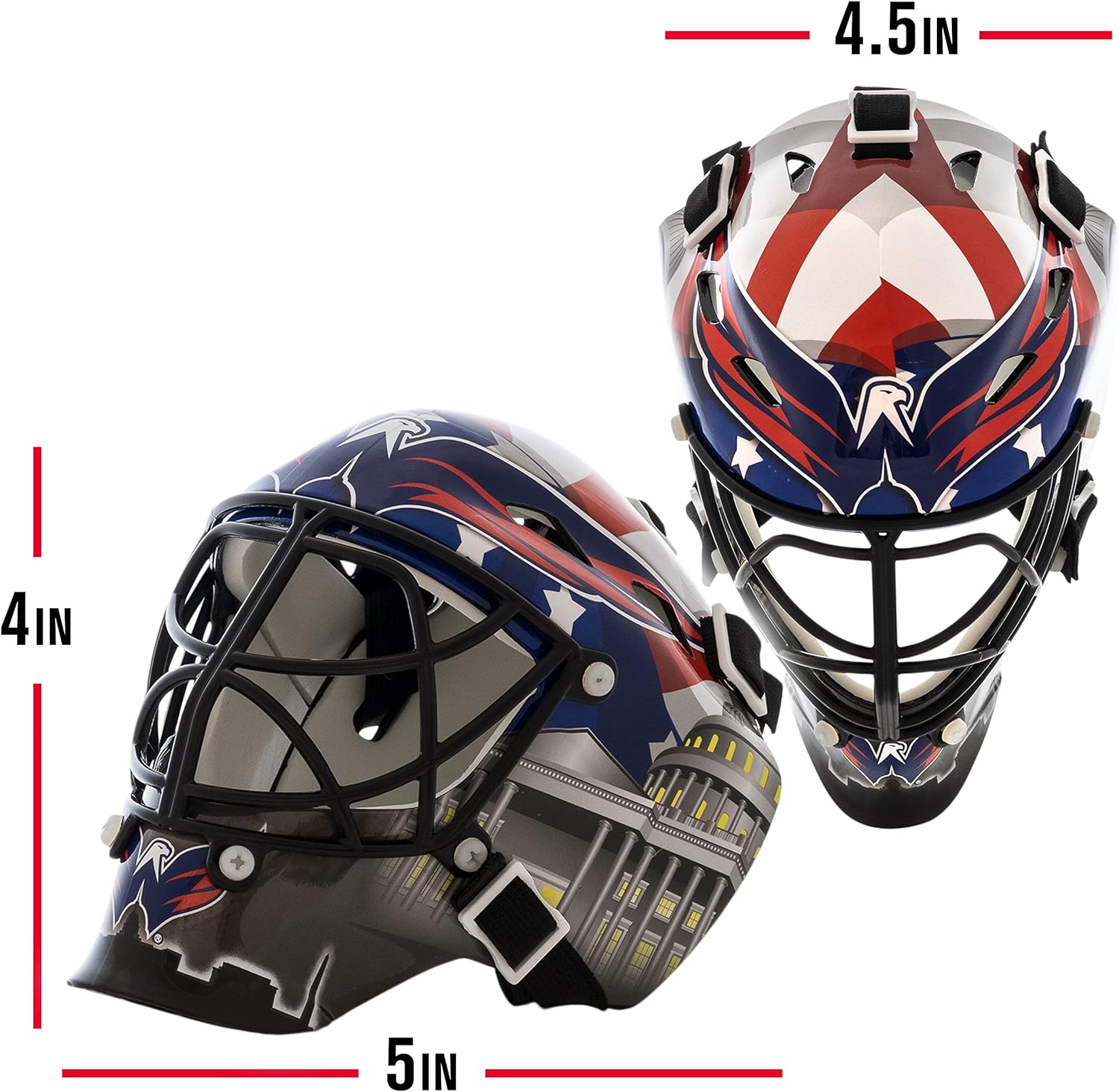 Franklin Sports NHL Team Logo Mini Hockey Goalie Mask with Case - Collectible Goalie Mask with Official NHL Logos and Colors