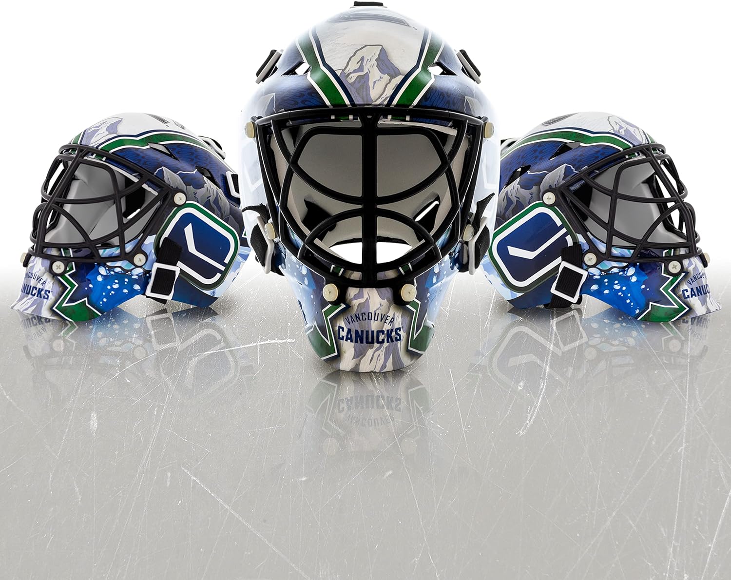 Franklin Sports NHL Team Logo Mini Hockey Goalie Mask with Case - Collectible Goalie Mask with Official NHL Logos and Colors