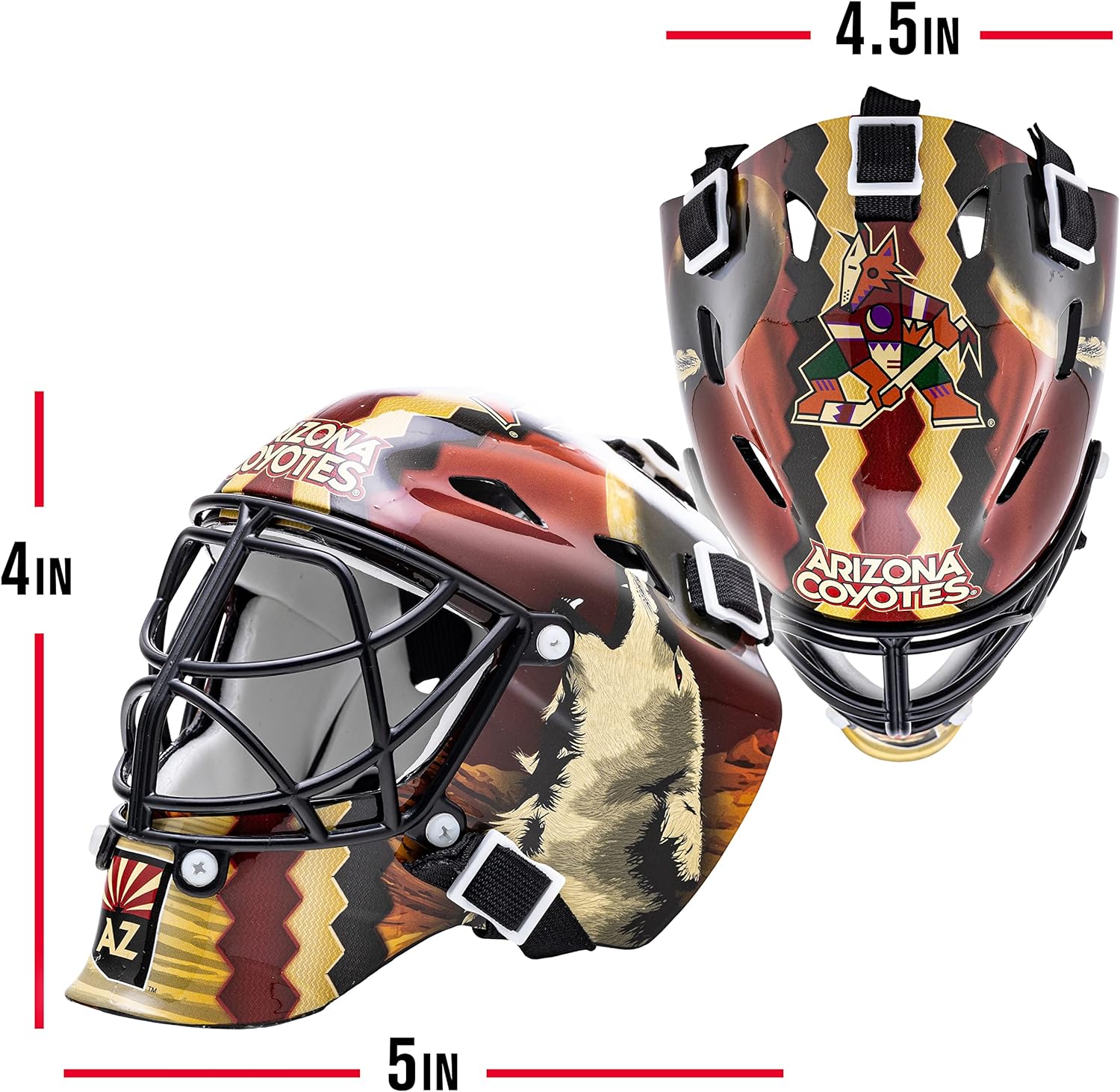 Franklin Sports NHL Team Logo Mini Hockey Goalie Mask with Case - Collectible Goalie Mask with Official NHL Logos and Colors
