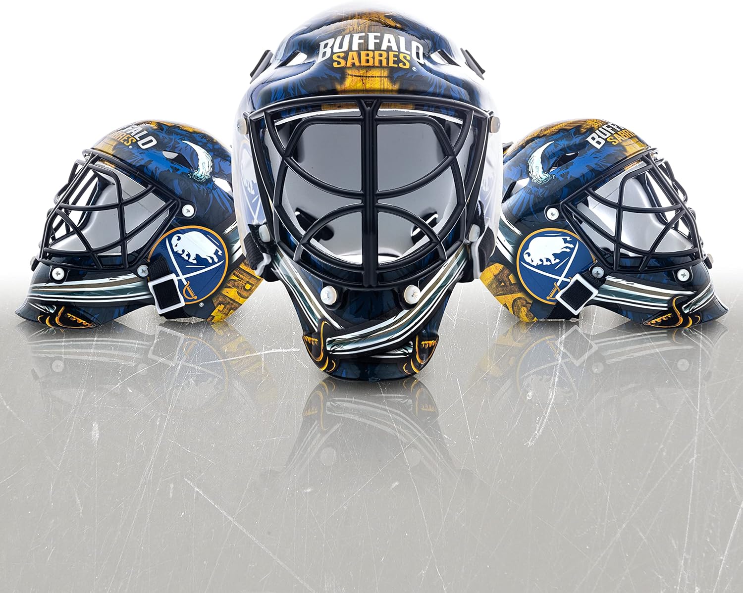 Franklin Sports NHL Team Logo Mini Hockey Goalie Mask with Case - Collectible Goalie Mask with Official NHL Logos and Colors
