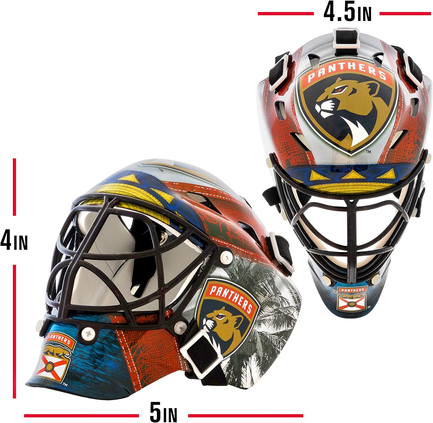 Franklin Sports NHL Team Logo Mini Hockey Goalie Mask with Case - Collectible Goalie Mask with Official NHL Logos and Colors
