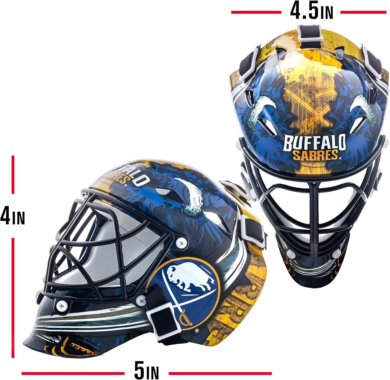 Franklin Sports NHL Team Logo Mini Hockey Goalie Mask with Case - Collectible Goalie Mask with Official NHL Logos and Colors
