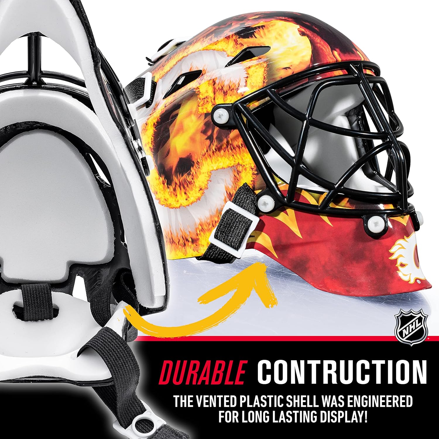 Franklin Sports NHL Team Logo Mini Hockey Goalie Mask with Case - Collectible Goalie Mask with Official NHL Logos and Colors