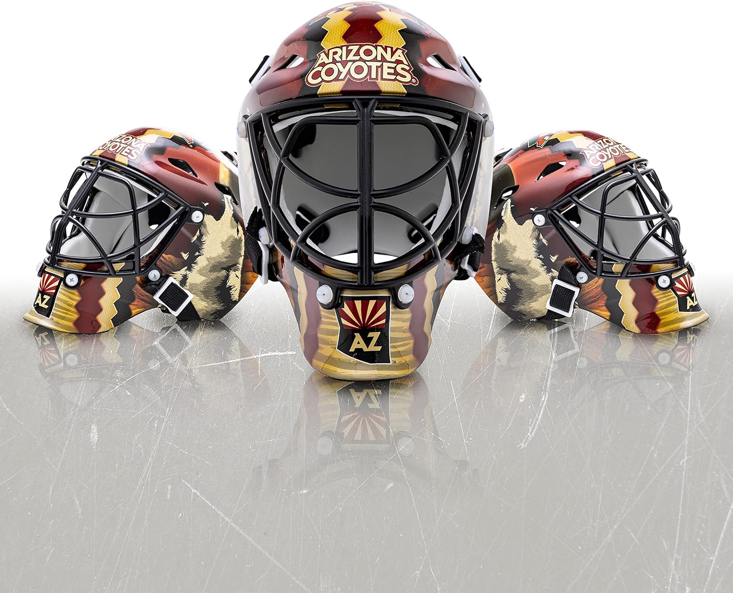 Franklin Sports NHL Team Logo Mini Hockey Goalie Mask with Case - Collectible Goalie Mask with Official NHL Logos and Colors