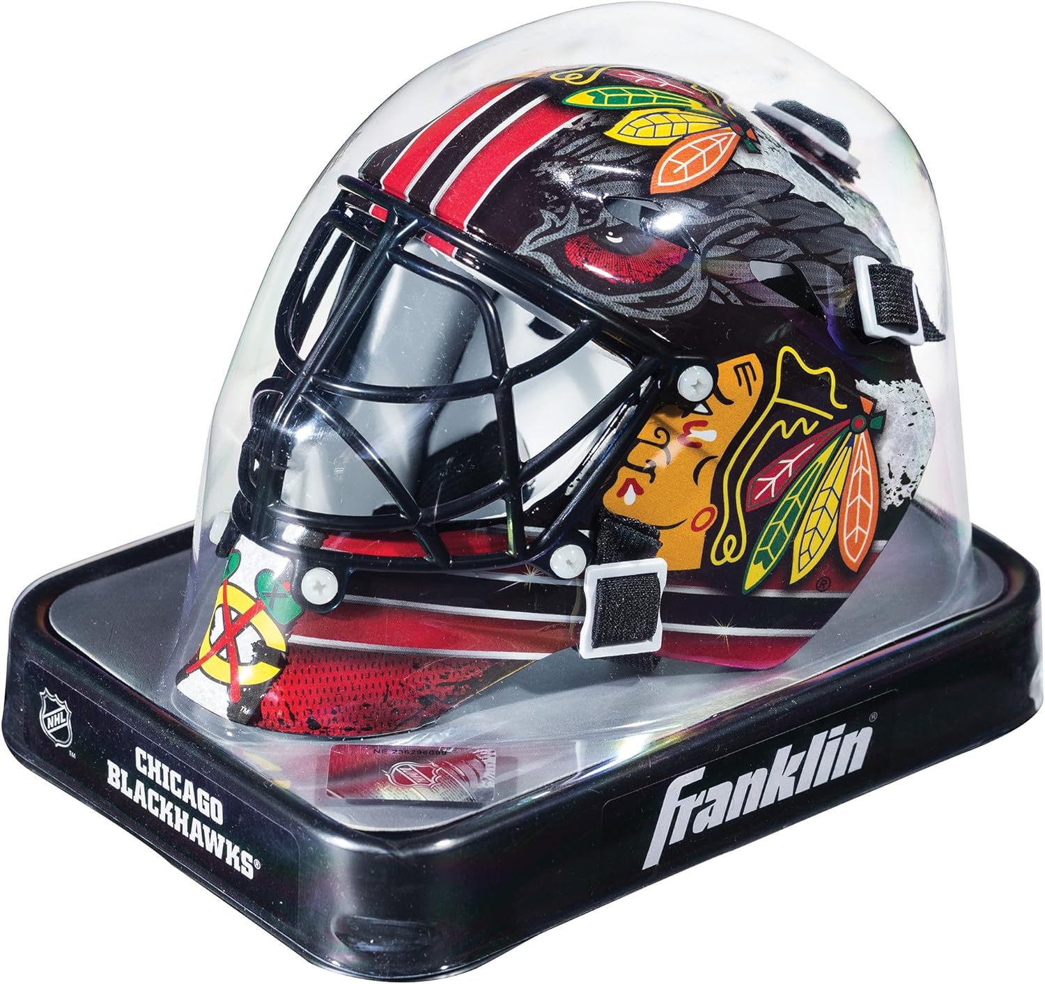 Franklin Sports NHL Team Logo Mini Hockey Goalie Mask with Case - Collectible Goalie Mask with Official NHL Logos and Colors