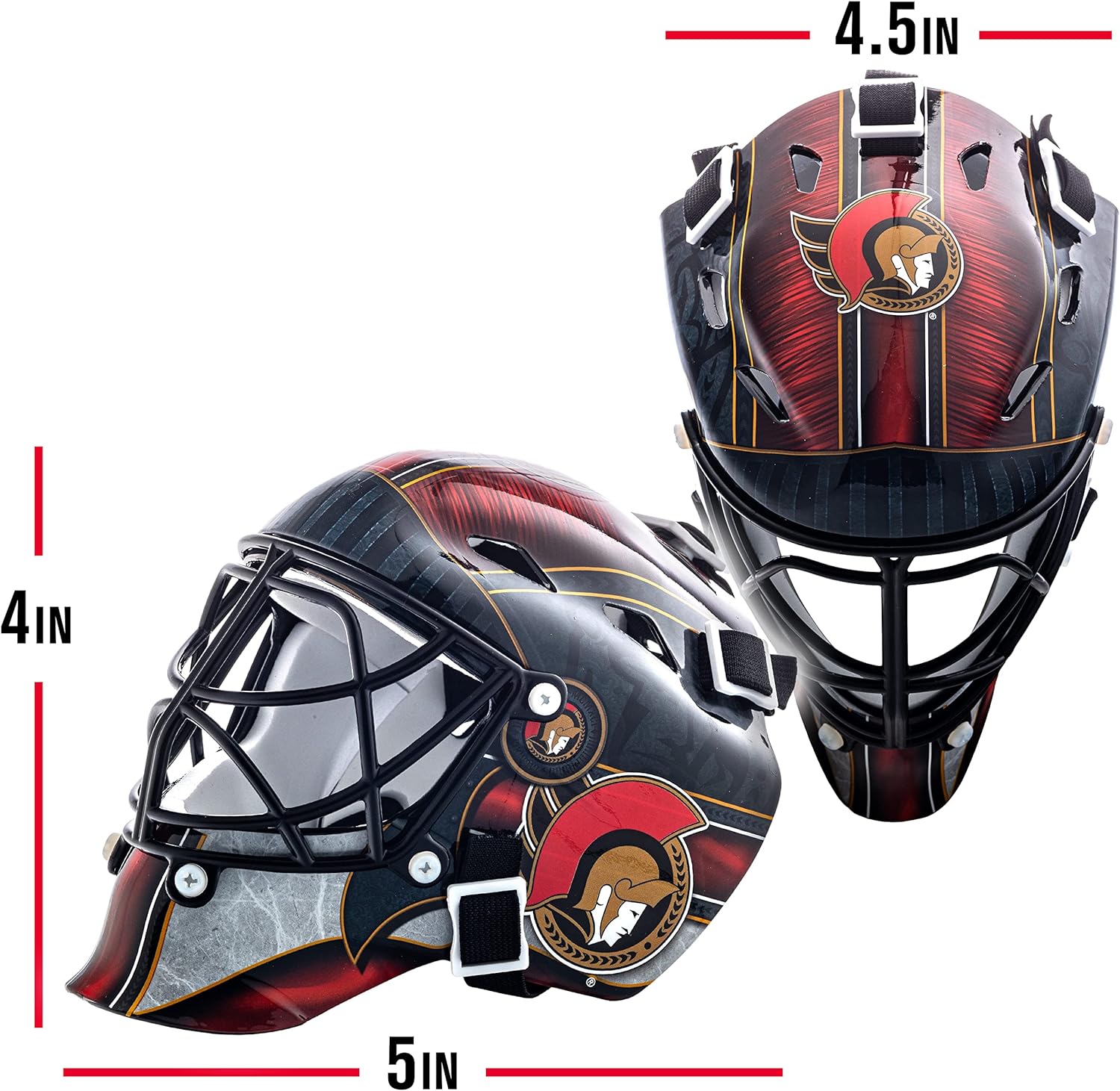 Franklin Sports NHL Team Logo Mini Hockey Goalie Mask with Case - Collectible Goalie Mask with Official NHL Logos and Colors