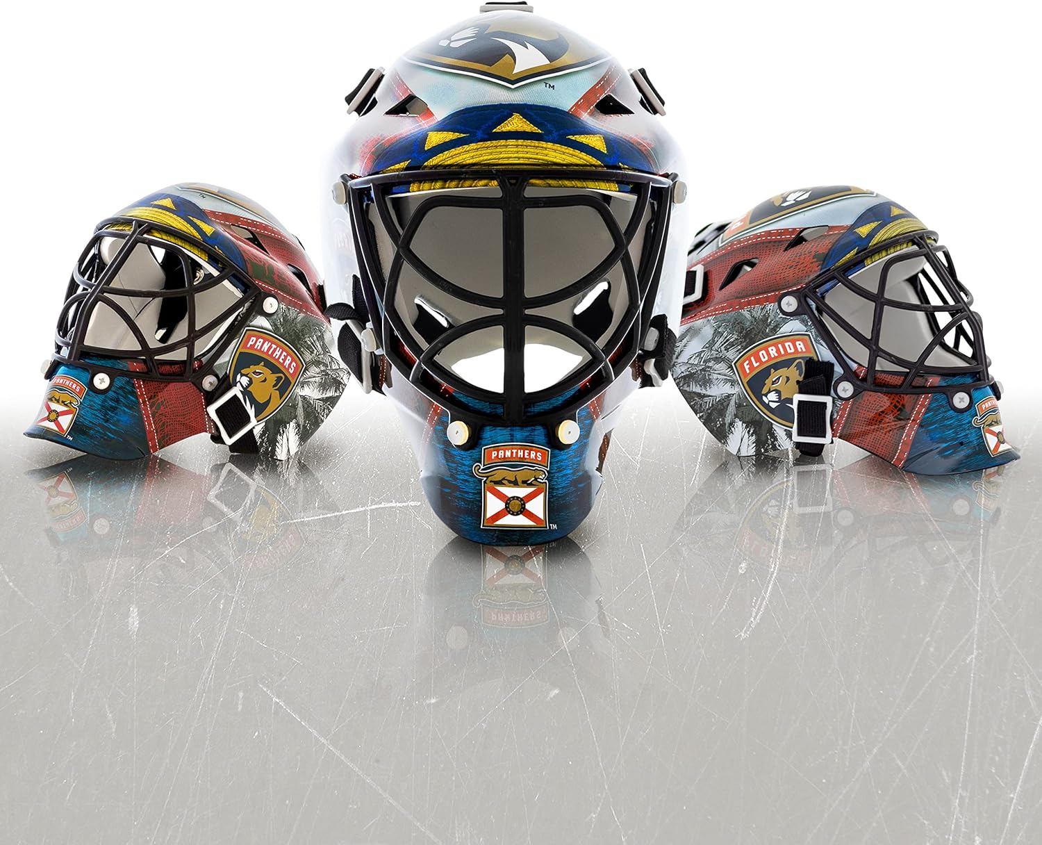 Franklin Sports NHL Team Logo Mini Hockey Goalie Mask with Case - Collectible Goalie Mask with Official NHL Logos and Colors