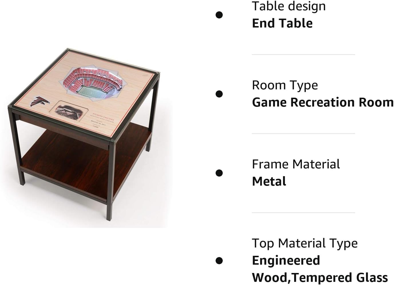 YouTheFan NFL 25-Layer StadiumViews Lighted End Table