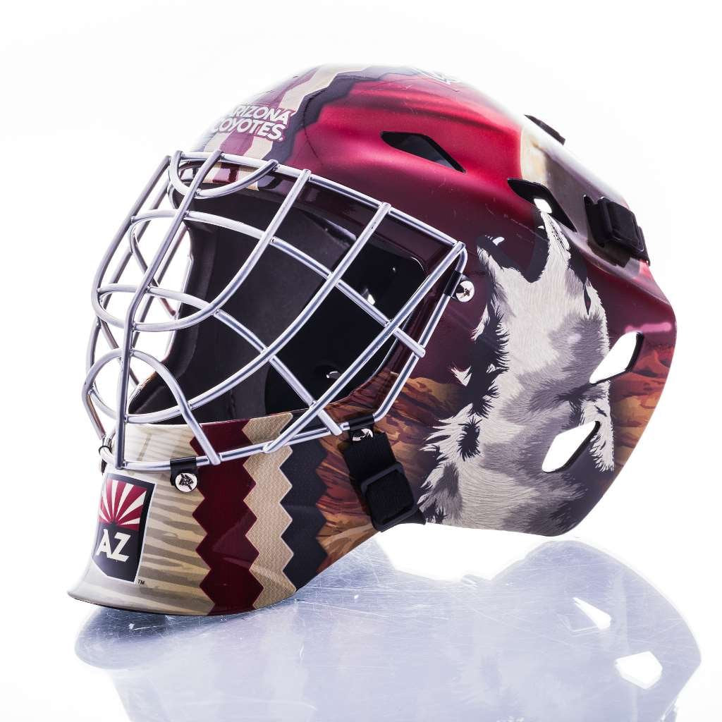 Arizona Coyotes Hockey Goalie Face Mask Full Size