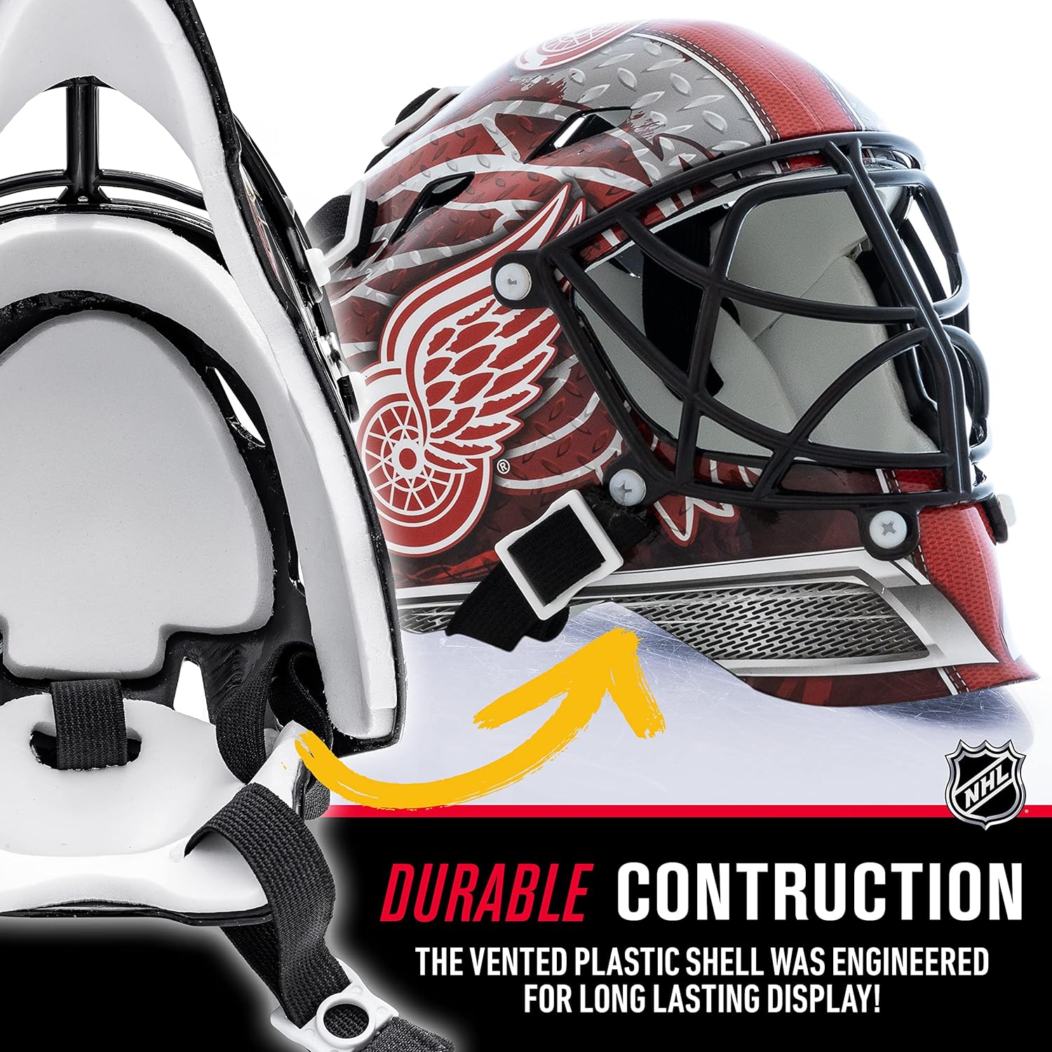 Franklin Sports NHL Team Logo Mini Hockey Goalie Mask with Case - Collectible Goalie Mask with Official NHL Logos and Colors