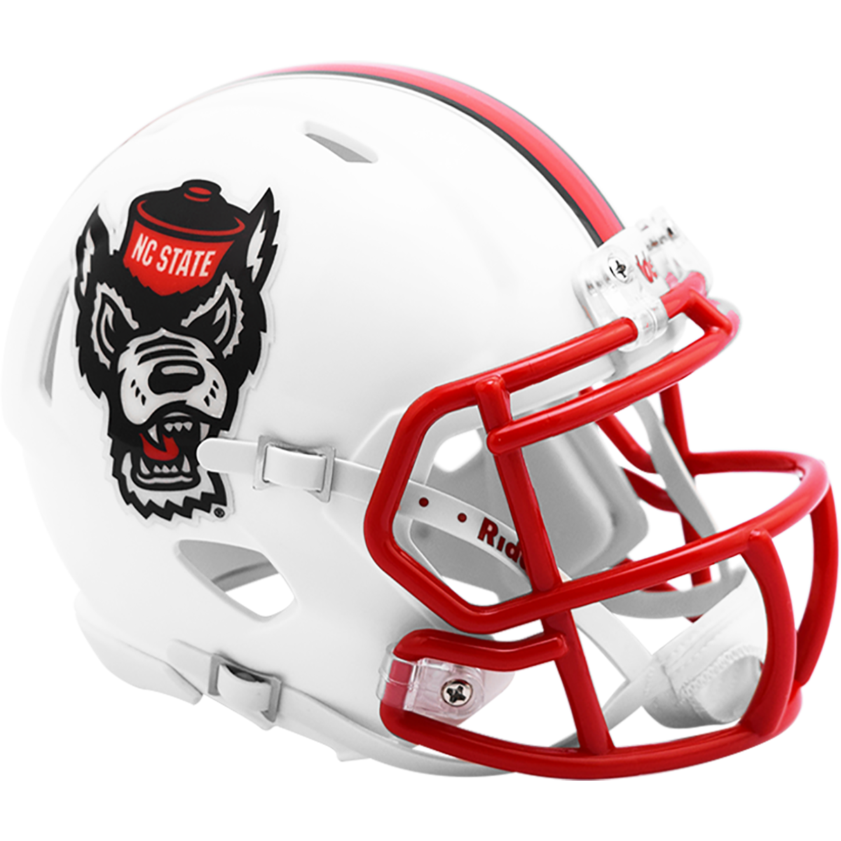 North Carolina State Wolfpack Tuffy White Riddell Speed Mini Helmet